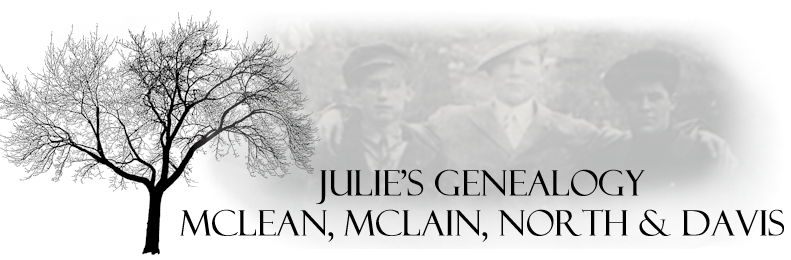 Julie's Genealogy, McLean, McLain, North & Davis Families of Athens County, Ohio
